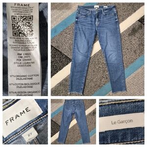 FRAME le Garcon Cropped In Gratitude, Size 27, EUC